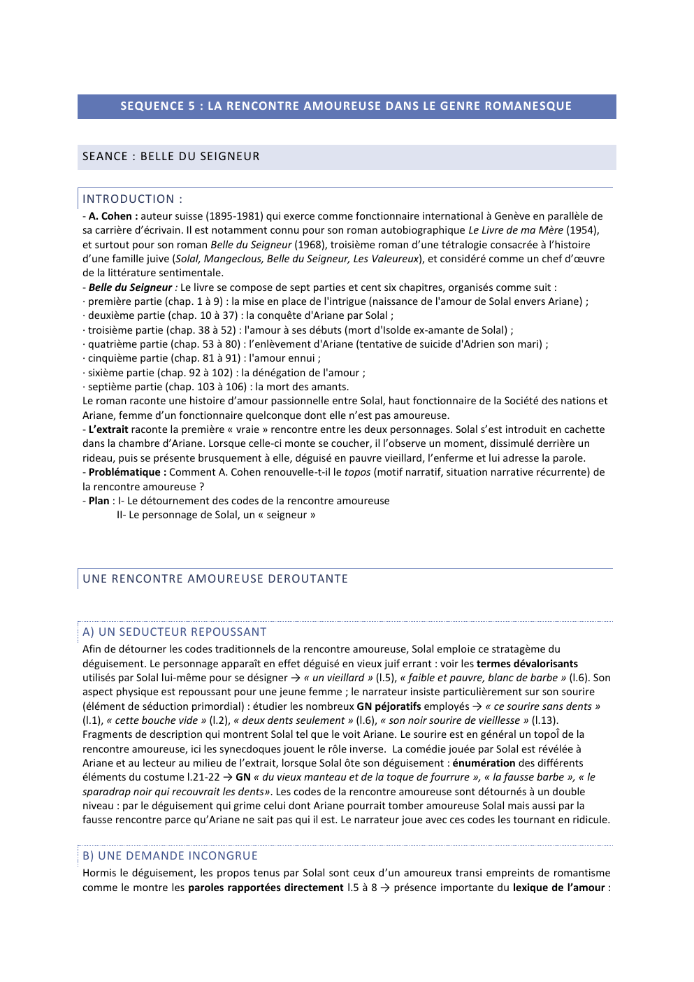 Prévisualisation du document Analyse linéaire Remarque 1 à 10 - Chapitre 8 Les caractères